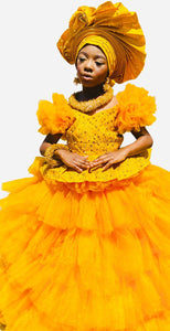 Ife Yellow Dress - Party Wear Yellow Gowns for Baby Girls Online