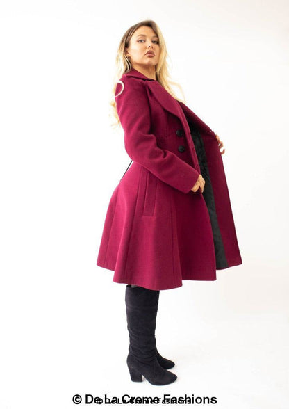 Kirsty Slim Fit A-Line Coat Jackets & Coats LoveAdora