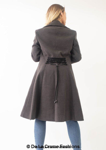 Kirsty Slim Fit A-Line Coat Jackets & Coats LoveAdora