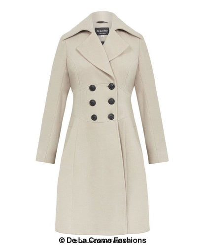 Kirsty Slim Fit A-Line Coat Jackets & Coats LoveAdora