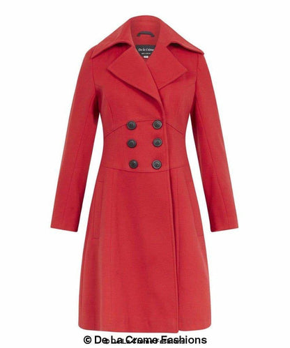 Kirsty Slim Fit A-Line Coat Jackets & Coats LoveAdora