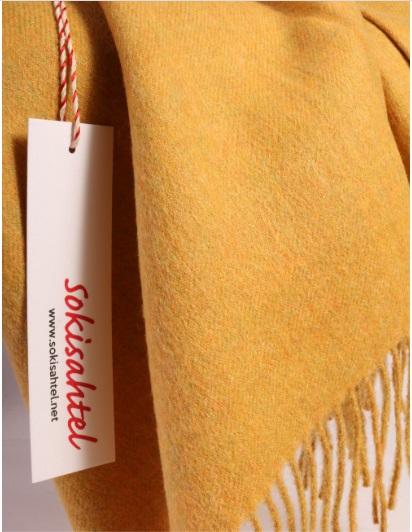 Alpaca wool yellow plaid