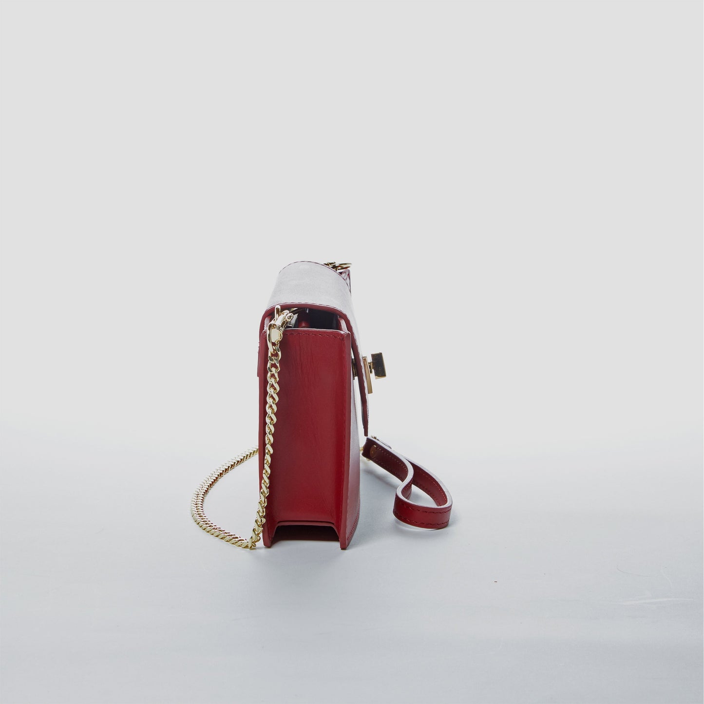 Mary Small Crossbody Leather Wristlet Burgundy