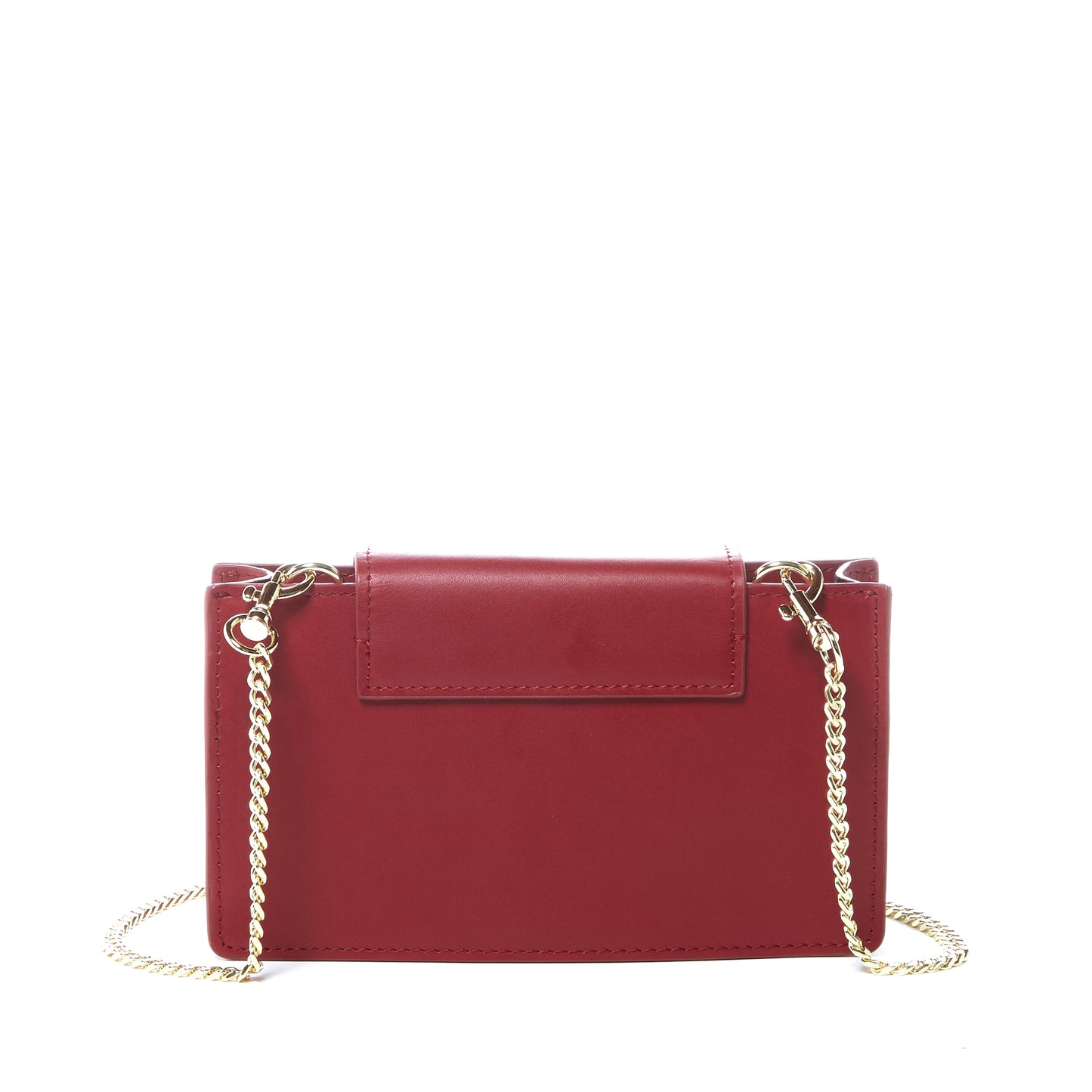 Mary Small Crossbody Leather Wristlet Burgundy