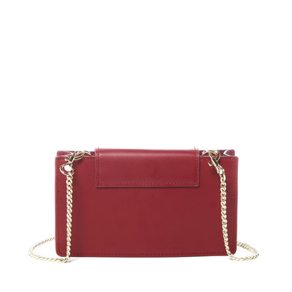 Mary Small Crossbody Leather Wristlet Burgundy