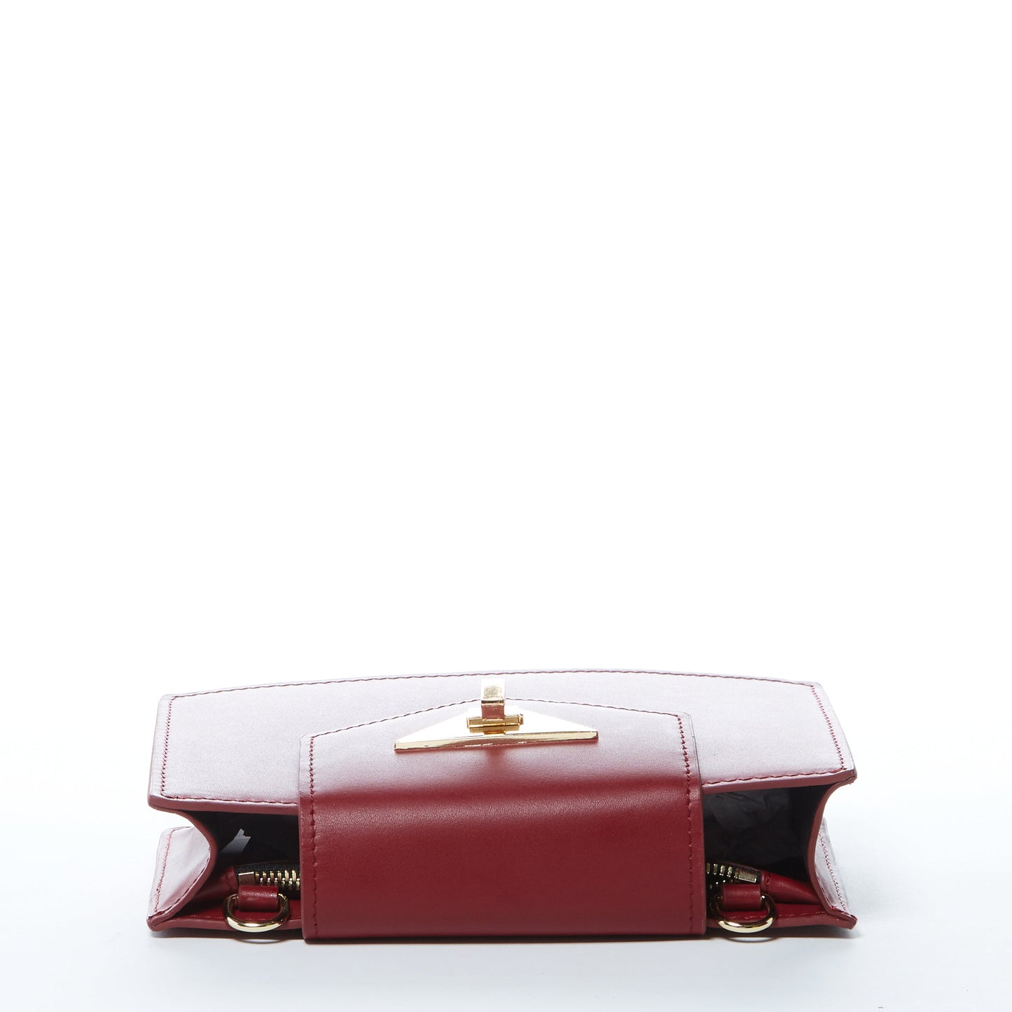 Mary Small Crossbody Leather Wristlet Burgundy