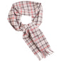 Alpaca wool grey checkered scarf