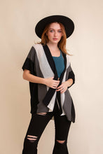 Load image into Gallery viewer, Multi-colored Striped Knit Poncho❤