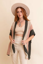 Load image into Gallery viewer, Multi-colored Striped Knit Poncho❤