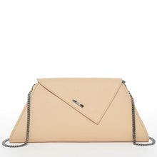 Load image into Gallery viewer, Angelica Nude Leather Clutch Purse