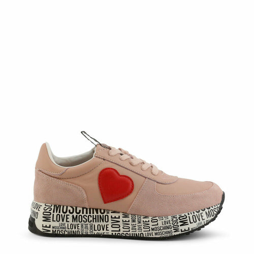 Pink Heart Sneakers Footwear LoveAdora