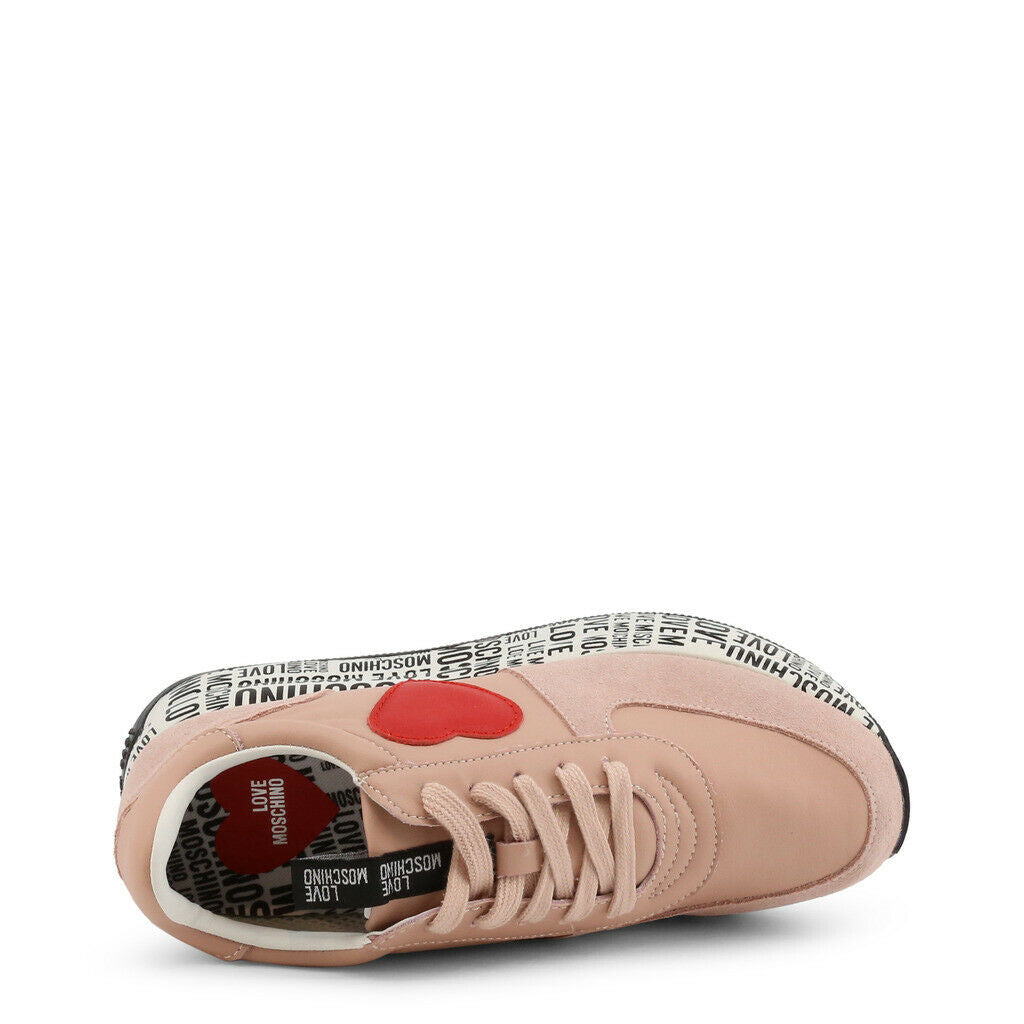 Pink Heart Sneakers Footwear LoveAdora