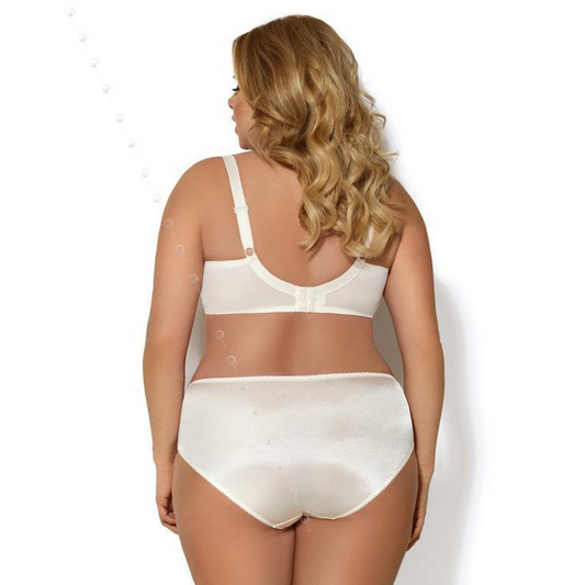 Smooth brief panty in neutral shade by Gorsenia Claire, featuring a flattering fit and comfortable design.