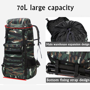 Waterproof Outdoor Camping 70L Military Backpack Camping LoveAdora