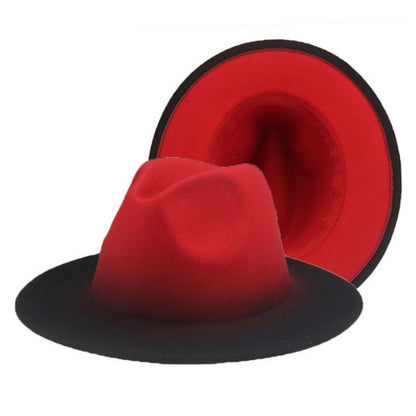 Gradient Color Felt Fedora Hat