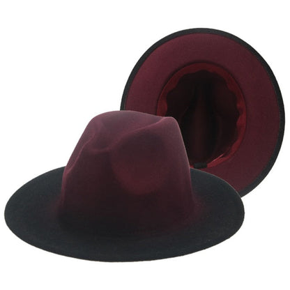 Gradient Color Felt Fedora Hat