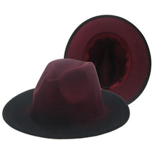 Load image into Gallery viewer, Gradient Color Felt Fedora Hat