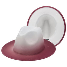 Load image into Gallery viewer, Gradient Color Felt Fedora Hat