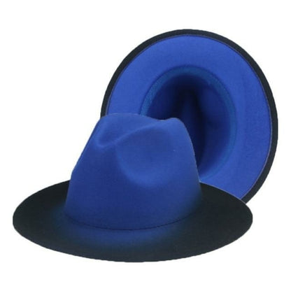 Gradient Color Felt Fedora Hat