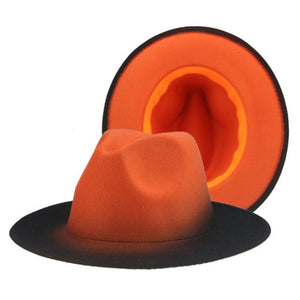 Gradient Color Felt Fedora Hat