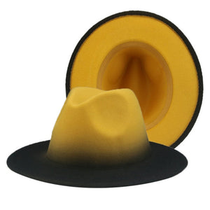 Gradient Color Felt Fedora Hat