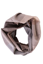 Load image into Gallery viewer, Alpaca wool beige-grey checkered big scarf