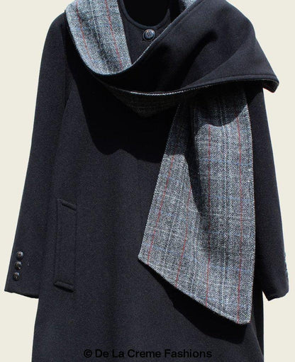 SCARPIA - Wool & Cashmere Overcoat With Scarf Detail Jackets & Coats LoveAdora