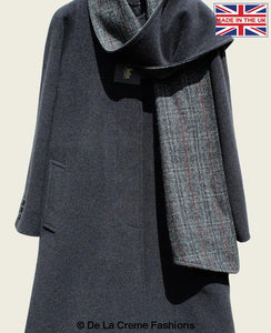SCARPIA - Wool & Cashmere Overcoat With Scarf Detail Jackets & Coats LoveAdora