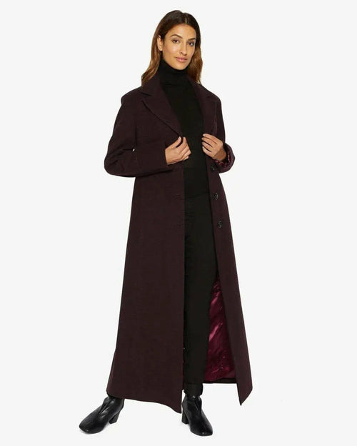 Slim Fit Wool Blend Longline Maxi Coat