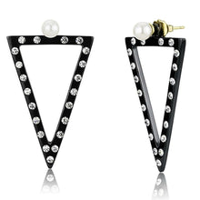 Load image into Gallery viewer, TK3216 - IP Gold+ IP Black (Ion Plating) Stainless Steel Earrings with