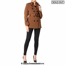 Load image into Gallery viewer, Womens Spring/Autumn Double Breasted Short Belted Coat Jackets &amp; Coats LoveAdora