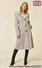 Wool Blend Hooded Mid Length Coat 1704 Jackets & Coats LoveAdora