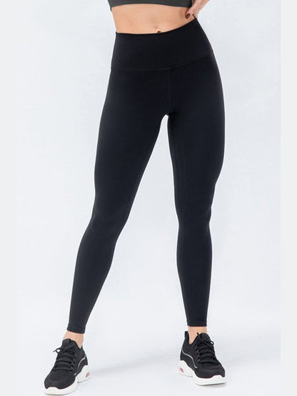 Elastic Waistband Ankle-Length Yoga Leggings Activewear LoveAdora