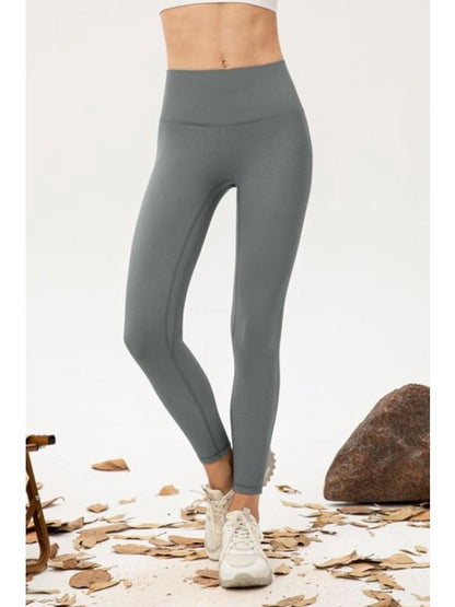 Seamless Fleece Lined Wide Waistband Leggings Activewear LoveAdora