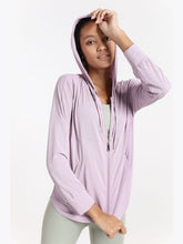 Load image into Gallery viewer, Curved Hem Drawstring Hooded Sports Jacket Activewear LoveAdora