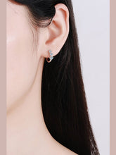 Load image into Gallery viewer, Sterling Silver Moissanite Huggie Earrings Earrings LoveAdora