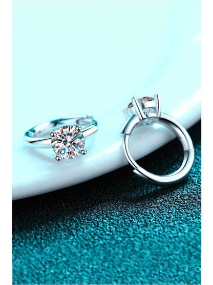 Moissanite Huggie Earrings Earrings LoveAdora