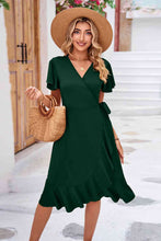 Load image into Gallery viewer, Surplice Neck Flutter Sleeve Dress