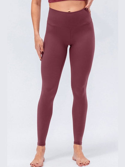 Elastic Waistband Ankle-Length Yoga Leggings Activewear LoveAdora