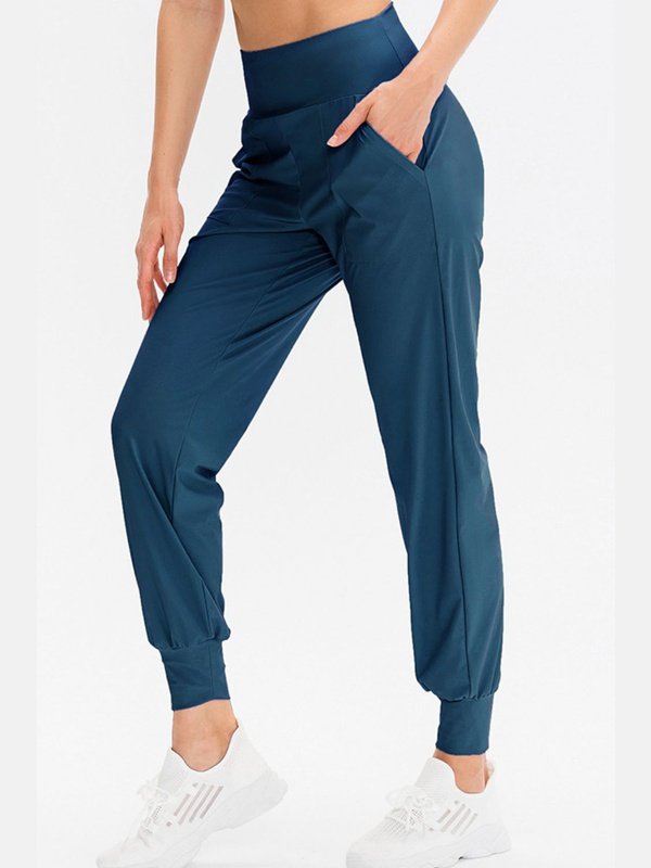 High Waist Joggers with Pockets Activewear LoveAdora