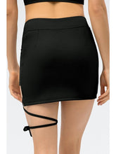 Load image into Gallery viewer, Ribbed Lace-Up Pocketed Sports Skirt Activewear LoveAdora