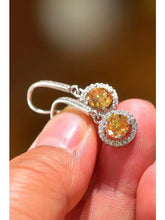 Load image into Gallery viewer, 18K Platinum-Plated Moissanite Drop Earrings Earrings LoveAdora