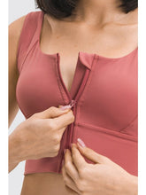 Load image into Gallery viewer, Zipper Front Sport Tank Top Activewear LoveAdora