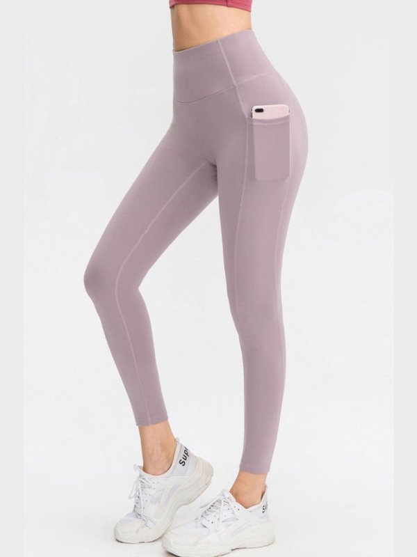 High Waist Ankle-Length Sports Leggings with Pockets Activewear LoveAdora