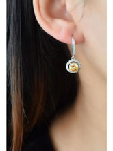 Load image into Gallery viewer, 18K Platinum-Plated Moissanite Drop Earrings Earrings LoveAdora