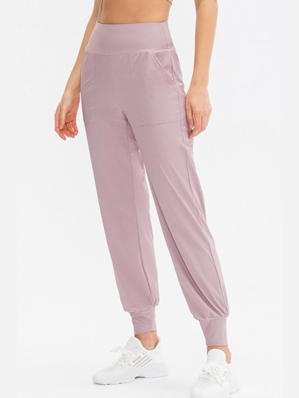 High Waist Joggers with Pockets Activewear LoveAdora