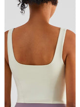 Load image into Gallery viewer, Square Neck Cropped Sports Tank Activewear LoveAdora