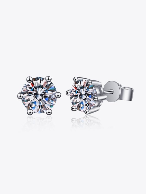 Moissanite Stud Earrings Earrings LoveAdora