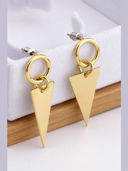 Stainless Steel Triangle Dangle Earrings Earrings LoveAdora