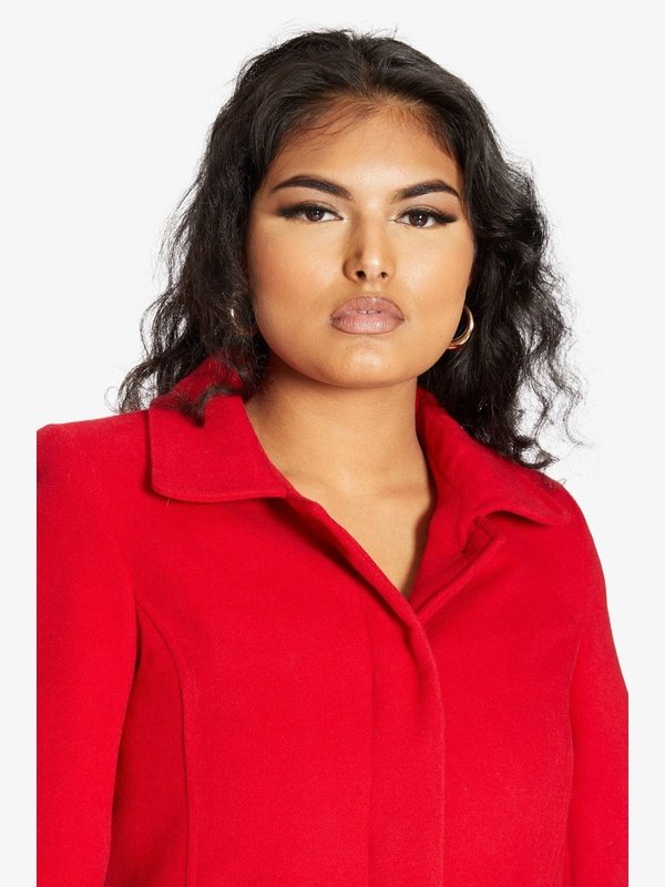 De La Creme Womens Wool Blend Hip Length Covert Coat Jackets & Coats LoveAdora
